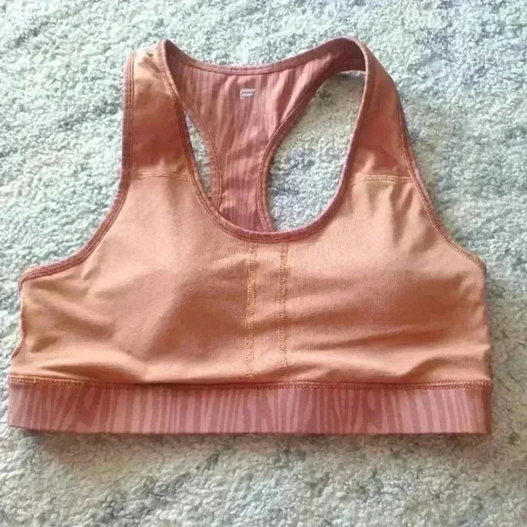 Fabletics Womens Brown Striped Padded Sports Bra M - Picture 5 of 8